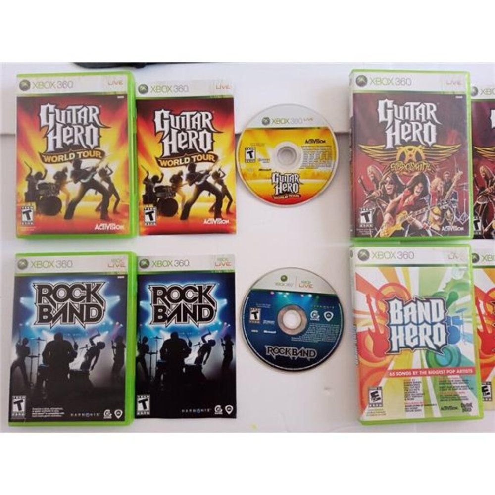 Xbox 360 Guitar Hero Wireless Gibson Les Paul Guitar - 4 Games - Bundle - Picture 6 of 10
